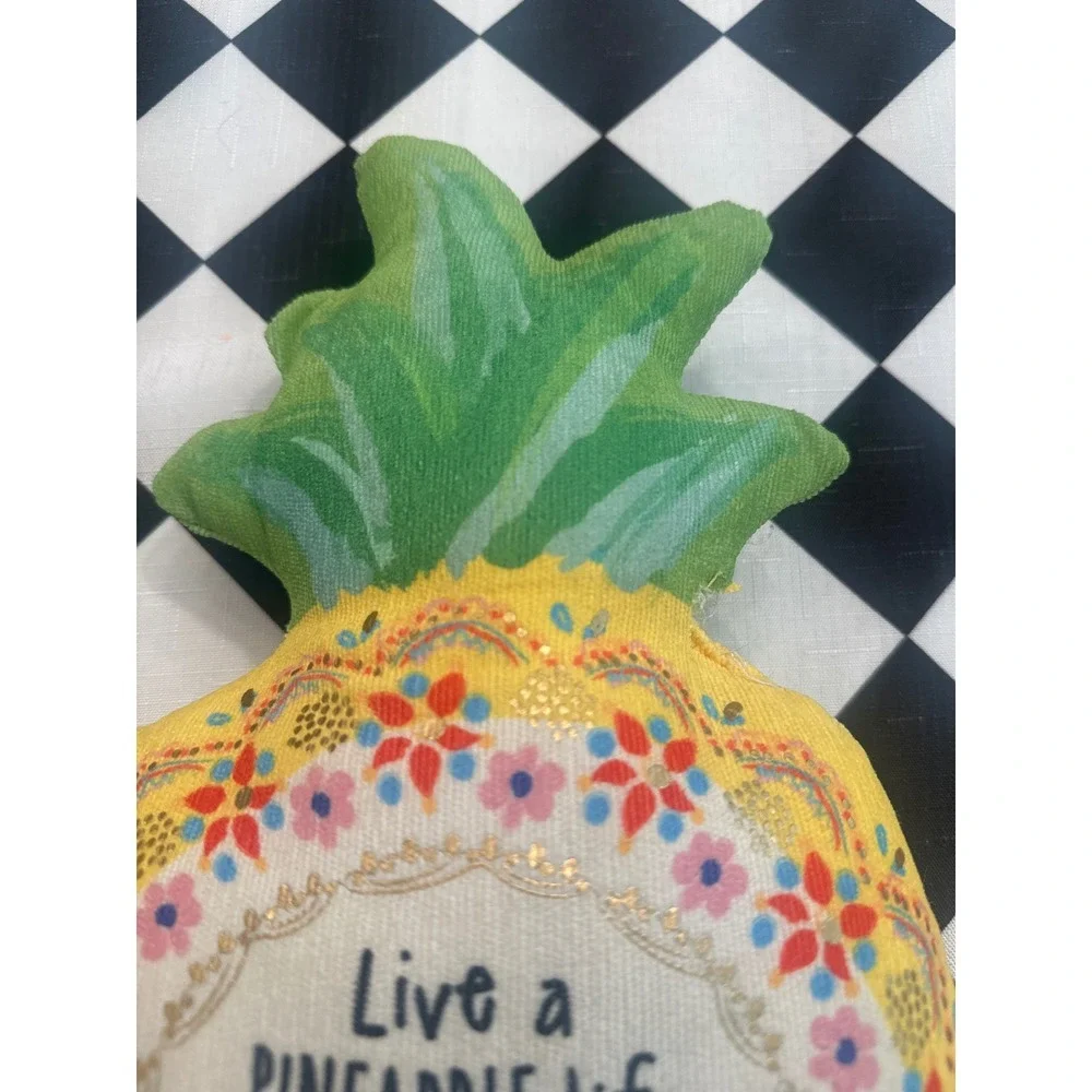 Natural Life Pineapple Inspirational Pillow Live Be Sweet Stand Tall Crown